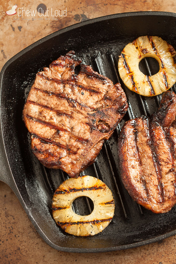 HAWAIIAN GRILLED PORK CHOPS