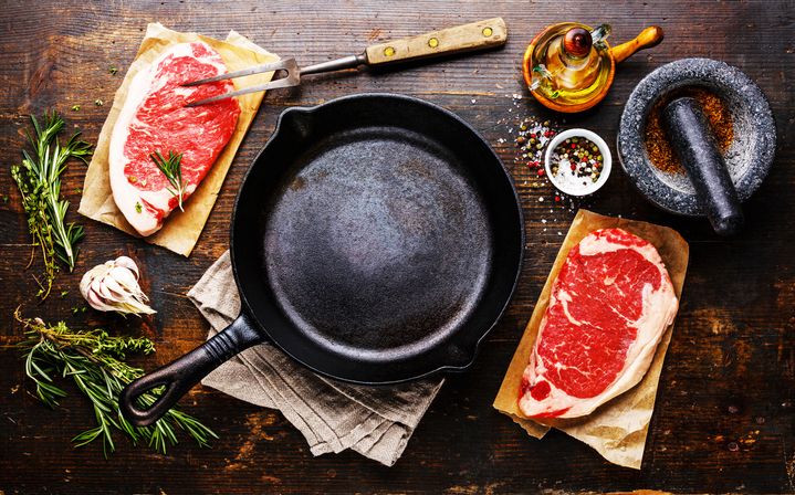 Cast Iron Pan Cooking