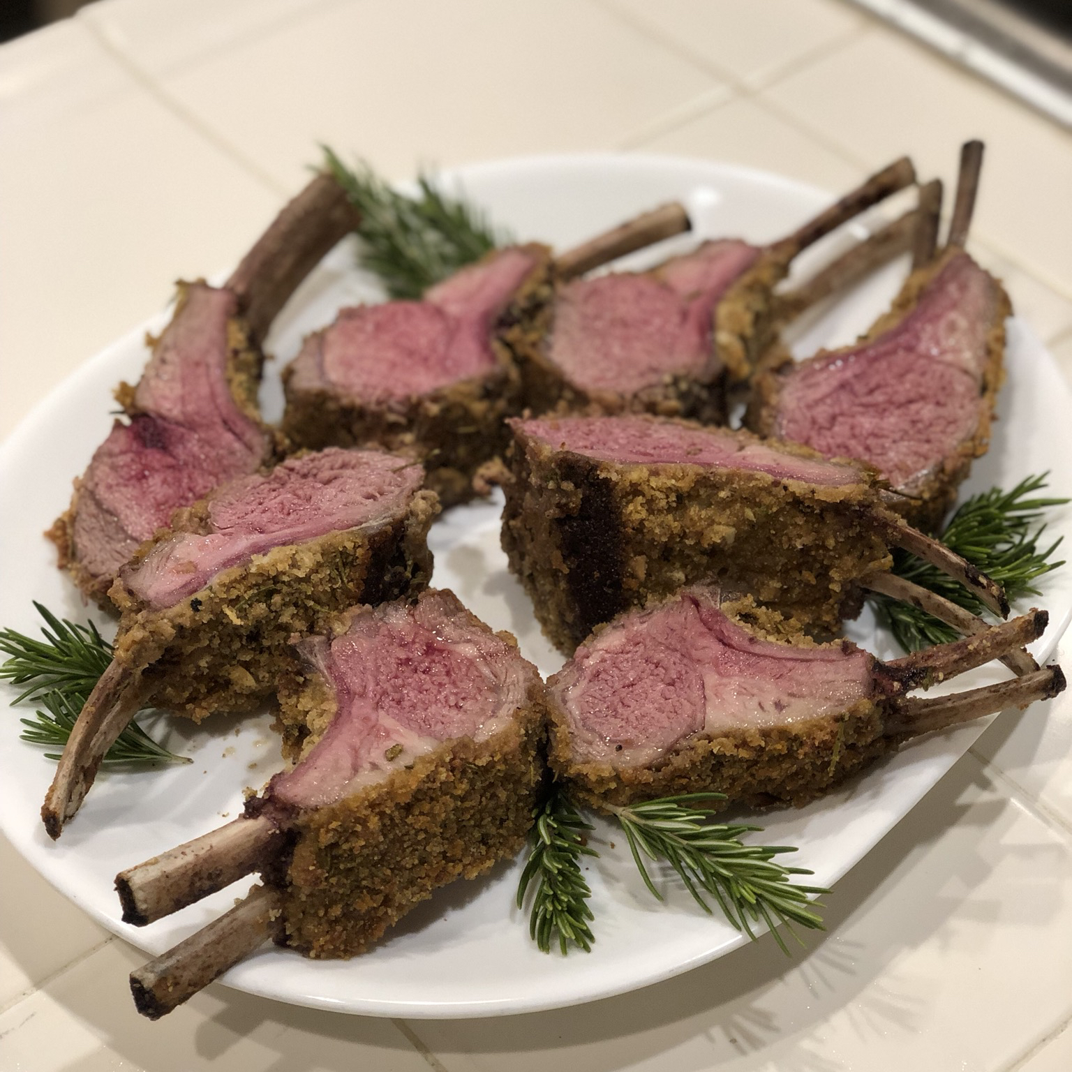 100% Pastured Grass-fed & Grass Finished Roasted Rack of Lamb Recipe