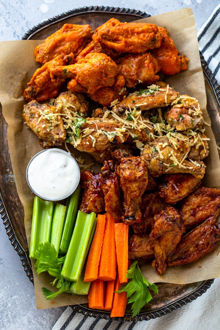 Air Fryer Chicken Wings (3 Ways!)