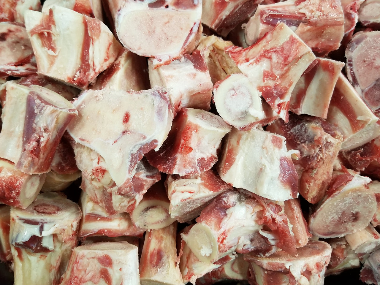 Grass Fed & Grass Finished Beef Bones/ Mix of Marrow and Knuckle Bones, Cross Cut Style - Circle C Farm