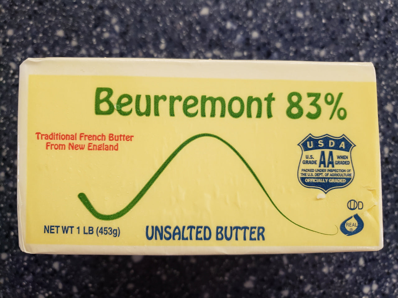 Beurremont 83% Butter Fat, UNSALTED - Bar Grass Fed / Block 16 oz - Circle C Farm