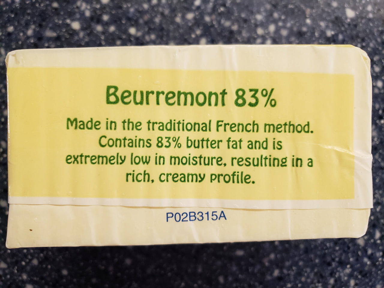 Beurremont 83% Butter Fat, UNSALTED - Bar Grass Fed / Block 16 oz - Circle C Farm