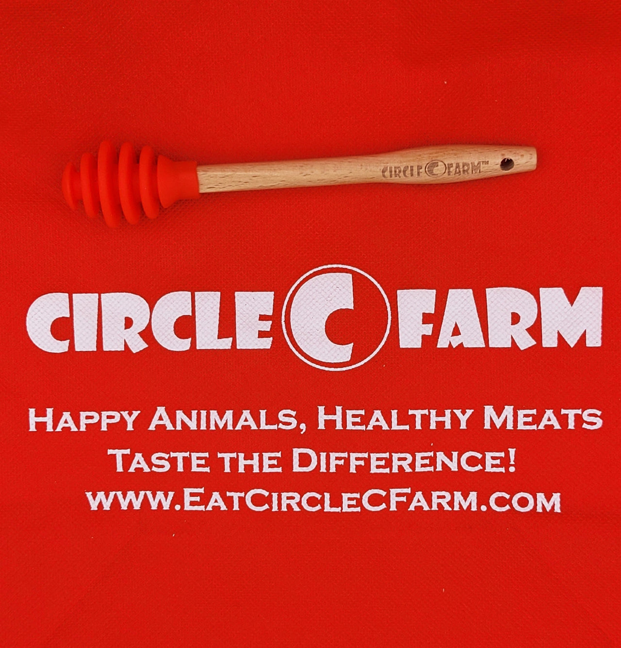 Red Silicone Honey Stir Stick Farm Swag / Merchandise