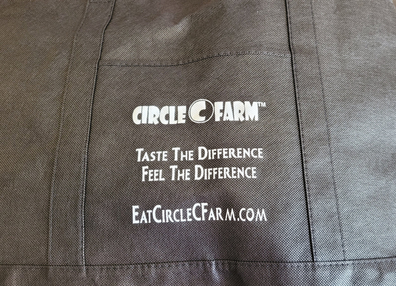 Red And Black Circle C Farm Cloth Grocery Tote Bag Swag / Merchandise