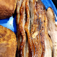 Thumbnail for Pastured Pork Belly Bacon Style Cut Raw Medium Cut Sliced Uncured No Salt Sugar Free Preservatives