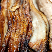 Thumbnail for Pastured Pork Belly Bacon Style Cut Raw Medium Cut Sliced Uncured No Salt Sugar Free Preservatives