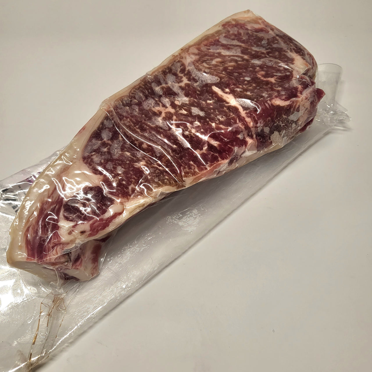 Grass Fed Grass Finished Beef NY Strip Steak Bone OUT Japanese Black Wagyu Beef Full Blood AGED 21+ Days