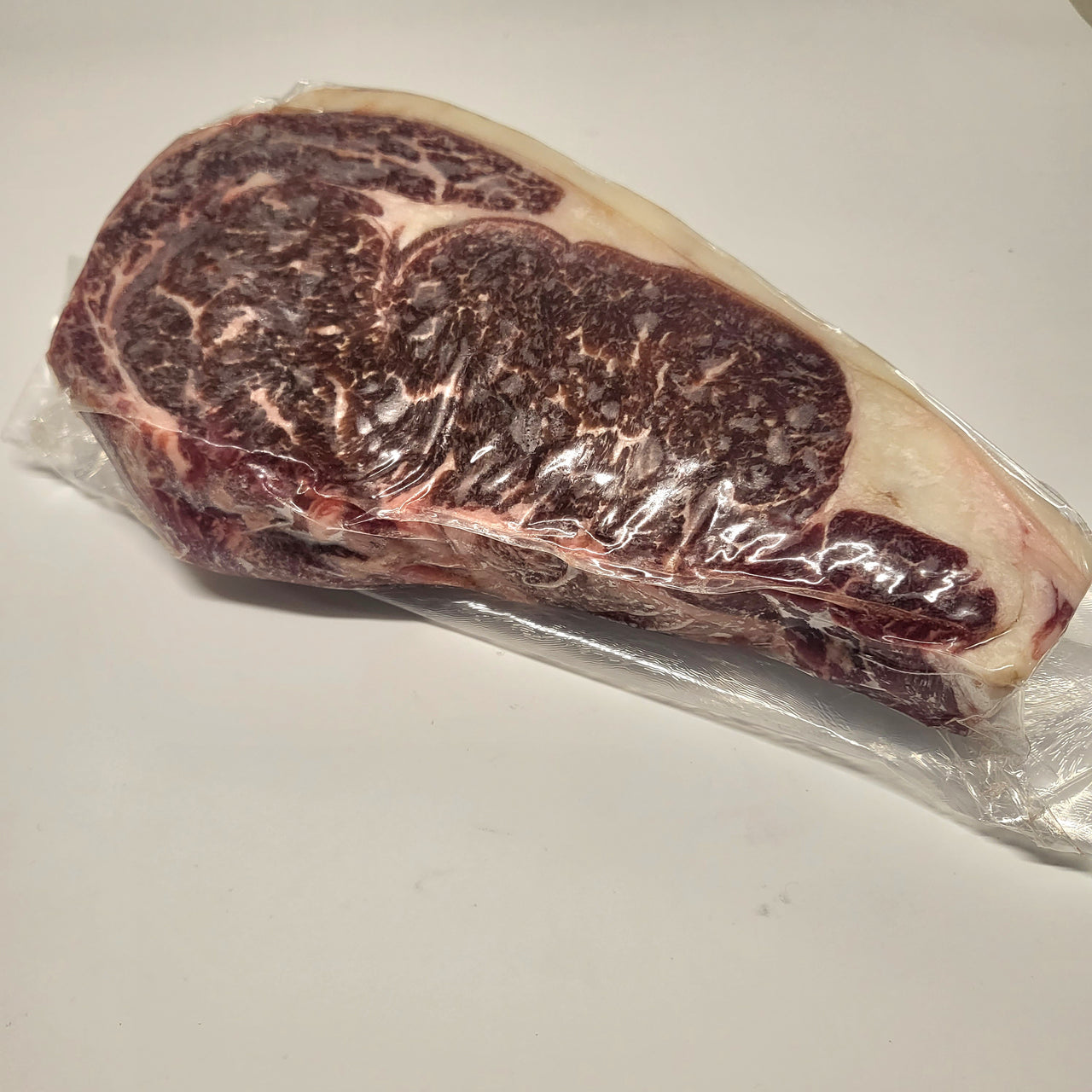 Grass Fed Grass Finished Beef Ribeye Steak Bone OUT Japanese Black Wagyu Beef Full Blood AGED 21+ Days