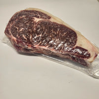 Thumbnail for Grass Fed Grass Finished Beef Ribeye Steak Bone OUT Japanese Black Wagyu Beef Full Blood AGED 21+ Days