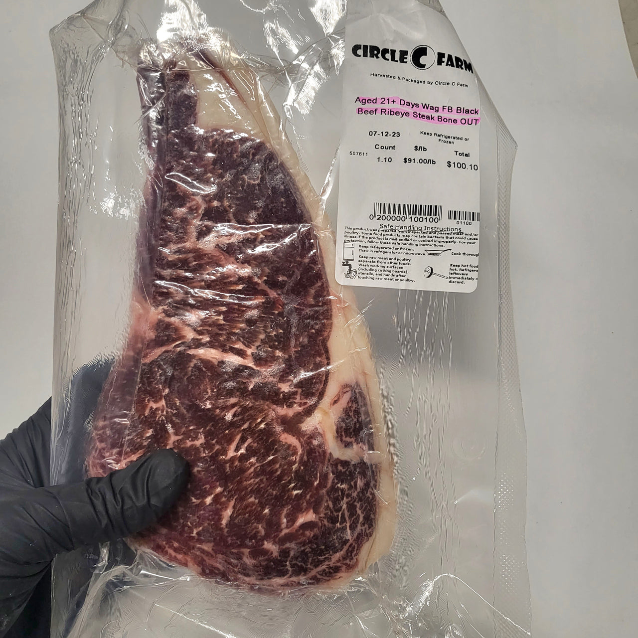 Grass Fed Grass Finished Beef Ribeye Steak Bone OUT Japanese Black Wagyu Beef Full Blood AGED 21+ Days