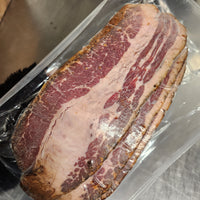 Thumbnail for Wagyu Beef Pastrami Uncured, Med Thick Sliced, 2-3 slices / pkg, Approx. 3/4 lb/pkg NOT Aged