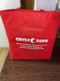 Thumbnail for Red And Black Circle C Farm Cloth Grocery Tote Bag Swag / Merchandise