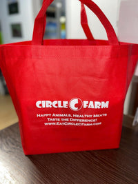 Thumbnail for Red And Black Circle C Farm Cloth Grocery Tote Bag Swag / Merchandise