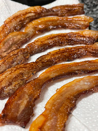 Thumbnail for Pastured Pork Belly Bacon Style Cut Raw Medium Cut Sliced Uncured No Salt Sugar Free Preservatives