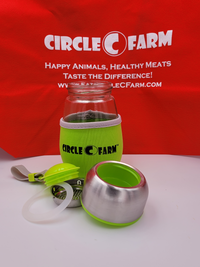 Thumbnail for Green Glass Travel Mug 400 Ml Drinkware Farm Swag / Merchandise
