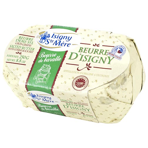 French Butter from Isigny AOC -SALTED Grass Fed - Bar 8.8 oz - Circle C Farm