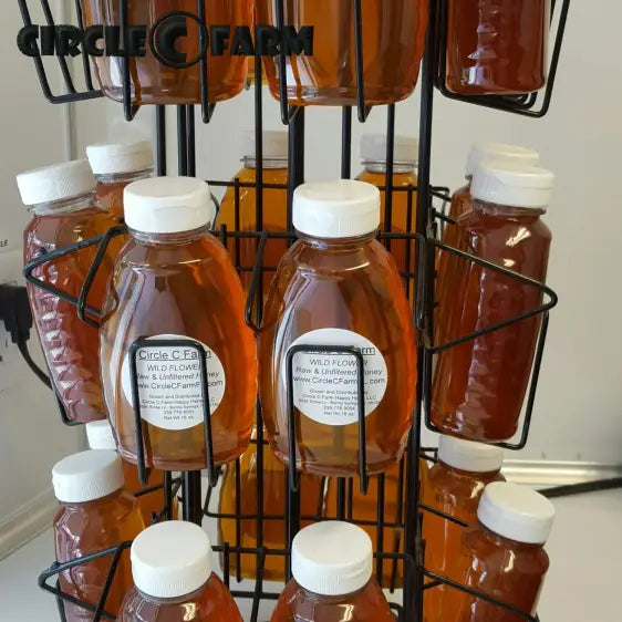 Orange Blossom Honey Raw, Unfiltered 1 LB Bottle - Circle C Farm